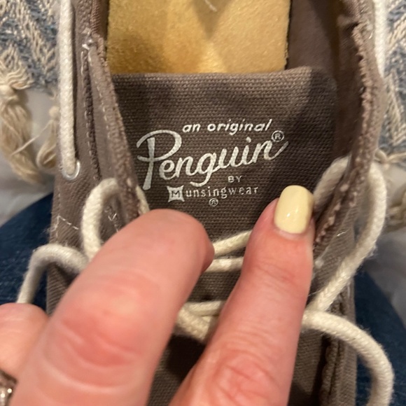 Original Penguin by Munsingwear Fly Ocean Gray Canvas Sneakers Size 11 - Picture 2 of 8